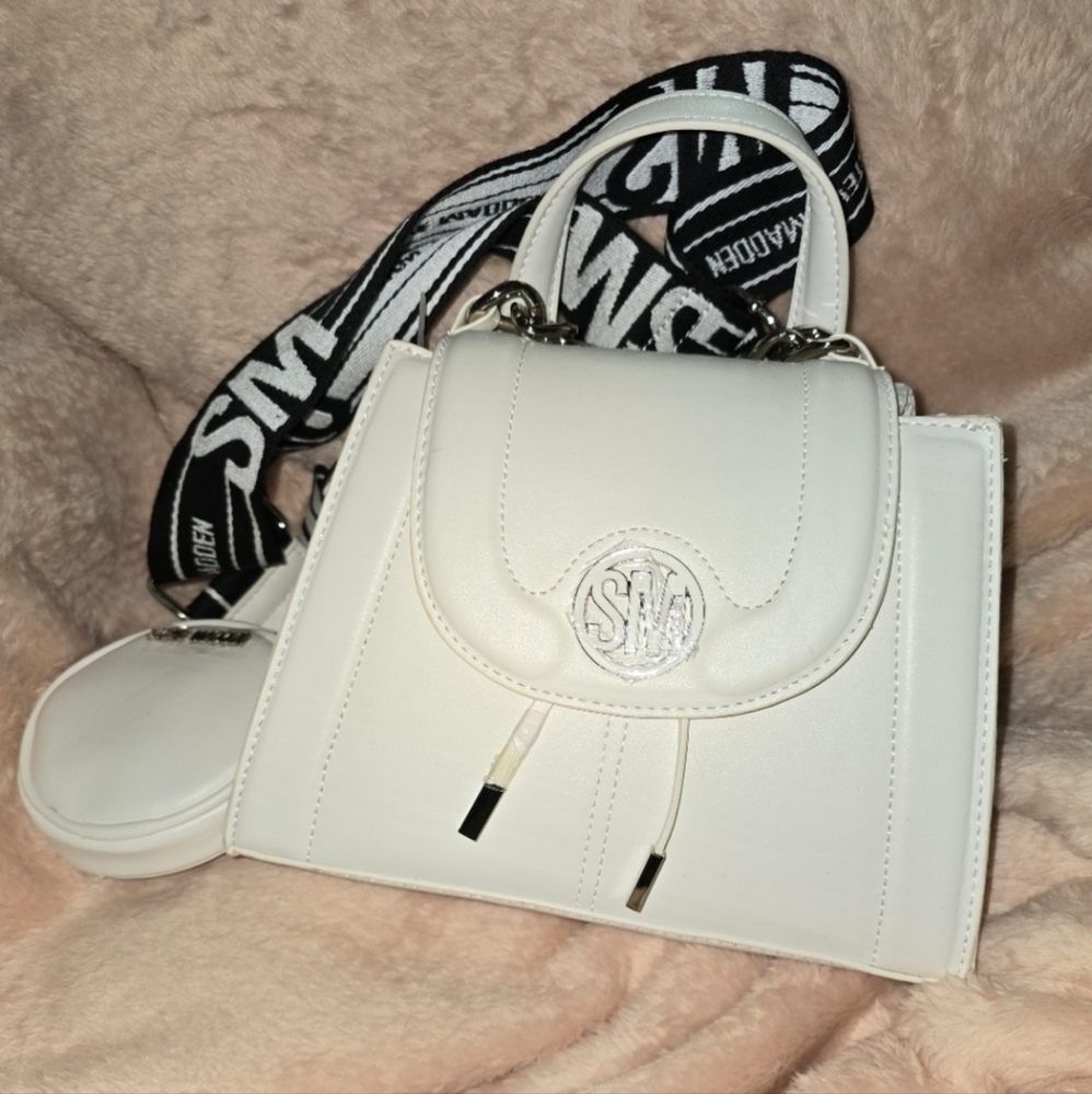 White/Black Bremmy Steve Madden Crossbody